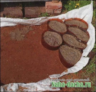 Оригинальная конструкция садовой дорожки Оригинальная конструкция садовой дорожки